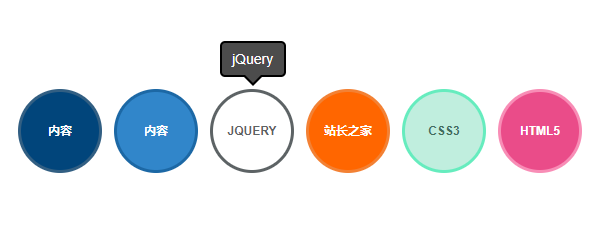 jQuery Tooltips悬停提示效果