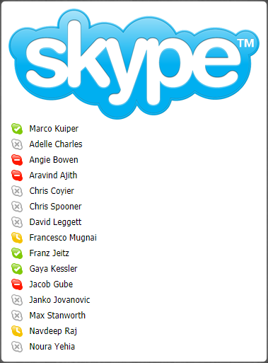 jQuery仿苹果Skype应用程序