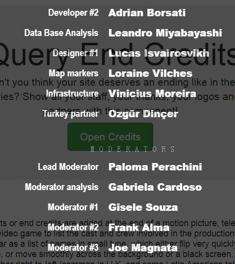 电影结尾插件jQuery End Credits js代码