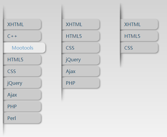 纯CSS3实现的动感菜单效果特效代码