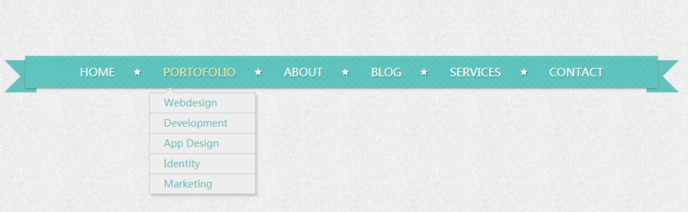 css3花边绿色导航特效代码
