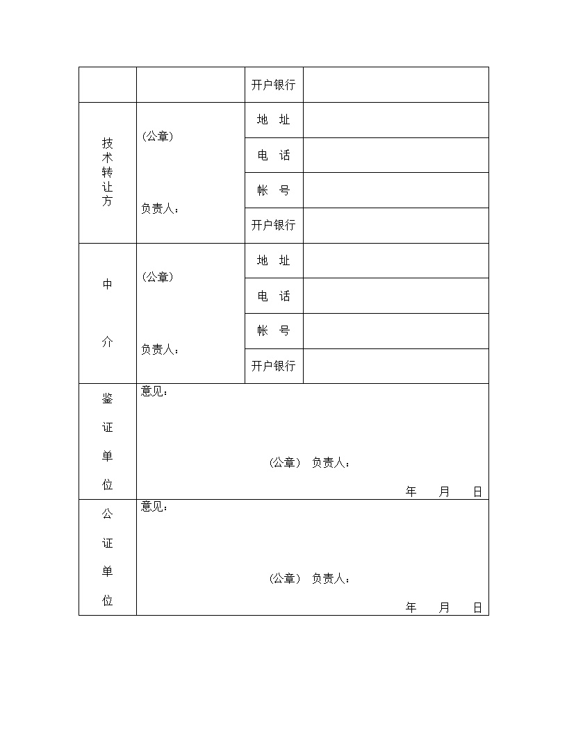 技术转让合同模板3