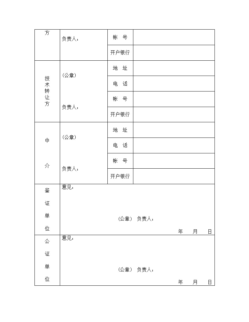 技术转让合同模板2